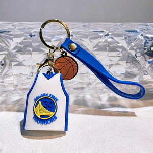 Accessoires de porte-clés : Porte-clés en gel de silicone style américain avec logos des équipes Kobe et James pour voiture, sac d'école, pendentif - Product Image 6