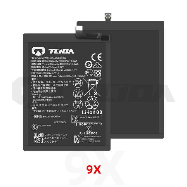 TLIDA Mobile Phone Battery Replacement 3.85V Lithium Battery for Huawei Honor 9x HB446486ECW in Stock