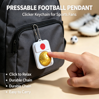 Porte-clés rotatif en forme de ballon de football imprimé en 3D, pendentif ballon de football, souvenir portable pour fan, breloque décorative unisexe pour sac, cadeau