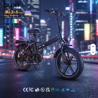 Vélo électrique pliable de montagne EU Warehouse FLM V9 20 pouces, 48V 15Ah 250W-500W, léger, pour trajets urbains