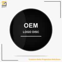 Disque Gobo en Verre Personnalisé pour Projecteurs LED – Fabrication de Logos et Motifs OEM pour la Promotion de Marques et la Signalisation Commerciale