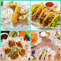 Emballage de burrito personnalisé résistant à la graisse humide tortilla mexicaine petit-déjeuner taco papier d'emballage