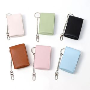 PU Leather Lipstick Case with Mirror Keychain Portable Cosmetic Pouch Lip Balm Case Lipstick Holder Beauty Accessory for Women - Product Image 4