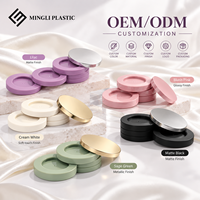 Palette à paupières vide MINGLI PACK, boîte d'emballage multicouche en ABS recyclable pour fard à joues, étui compact pour poudre pressée avec miroir