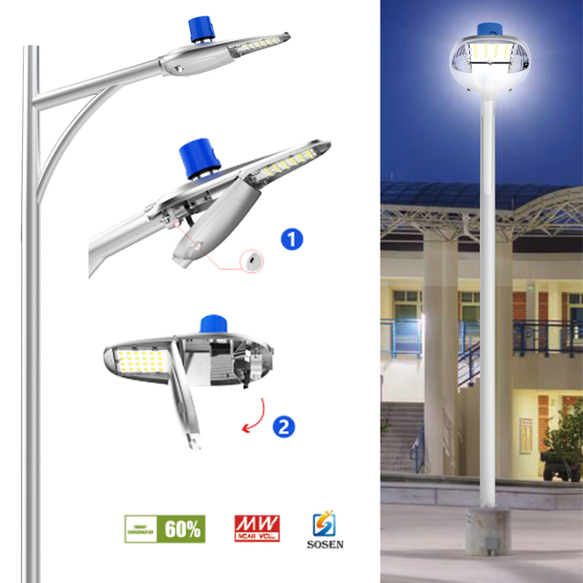 20W- 192W Led Street Lights Waterproof Energy Saving for Led Shoebox Street Lamp Photocell Sensor Outdoor Road Lighting