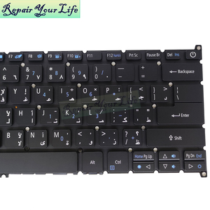 คีย์บอร์ดโน้ตบุ๊กแบบมีไฟพื้นหลัง US AR ภาษาอาหรับ สำหรับ <span class=keywords><strong>Acer</strong></span> SF314-52 SF314-55 <span class=keywords><strong>Aspire</strong></span> S13 S5-371 S5-371t <span class=keywords><strong>Swift</strong></span> Sf113-31 SB3P_A52B คีย์บอร์ดใหม่ - Product Image 2