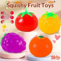 Œuf de décompression à presser pour enfants, en silicone gelée, à rebond lent, avec motif fruit et musique, populaire sur internet, 9-13 ans