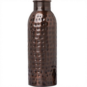 Bouteille d'eau en cuivre martelé de luxe, anti-fuite, réutilisable, ayurvédique, pour voyage, gym, bureau, maison - Product Image 1