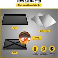 Moderne Tischplatte aus massivem Edelstahl Grill platte Universal größe Kleine Grill platte Gas Holzkohle grills GS-zertifiziertes Eisen metall