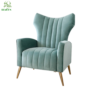 Meubles en gros Chaise D'appoint En Tissu de Cuivre Cadre Salon Chaise - Product Image 2