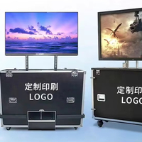 "Etui de transport TV LED antichoc EVA avec roues de 4 pouces Écrans LCD plats de 55-100 pouces pour le vol d'exposition ou l'utilisation sur autoroute"