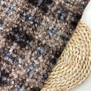 Nouveau design, <span class=keywords><strong>tissu</strong></span> extensible imprimé en fausse fourrure bouclée Teddy, doux, tricoté, aspect <span class=keywords><strong>laine</strong></span>, 100% polyester, tendance - Product Image 3
