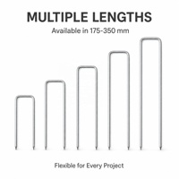 Piquets de tente en U en acier galvanisé robustes pour camping, piquets de sol 4-9mm pour auvent et gazebo 17.5-30cm, marque 1+1, vente en gros