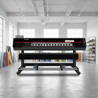 Impresora digital automática de rollo con 2 cabezales I3200 para inyección de tinta ecosolvente y cabezales Xp600, para etiquetas, pancartas flexibles y más.