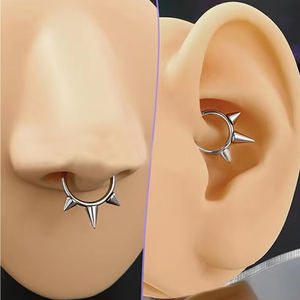 Acier chirurgical 316L 16G Nez Oreille Piercing Bijoux Septum Anneaux Pointu Spike Cliquez Mode Daith Rook Boucles D'oreilles Pierc Anneau - Product Image 3