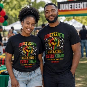 T-shirt Juneteenth personnalisé pour la Journée de la Liberté 1865, cadeau pour la Journée de l'histoire des Noirs, pour hommes et femmes, chemise en jersey de coton à manches courtes - Product Image 2