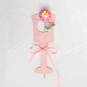 Handmade Crochet Mô Phỏng Tulip Bó Hoa Dệt Kim Hoa Mặt Dây Chuyền Và Bó Hoa Nhỏ Thẻ Giấy Cho Valentine Của Ngày Trang Trí - Product Image 6
