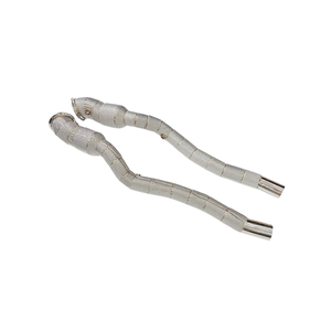 Tuyau d'échappement DEX en acier inoxydable de 1,5 mm d'épaisseur, finition lisse, haut débit, avec bouclier thermique pour Ferrari F12 6.3 <span class=keywords><strong>V12</strong></span> 2012-2017 - Product Image 3