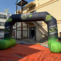 Arche gonflable personnalisée pour événements sportifs avec souffleur d'air continu, arche gonflable facile à installer pour activités scolaires et sponsorisées