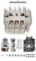SPX 3 P 2NO 2NC Argent Électrique AC Contacteur Magnétique 110v 220v 380v 3 Pôles Montage sur Rail DIN Interrupteur de Contact Électrique