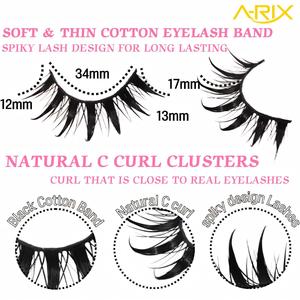 Pestañas Postizas Negras Reutilizables, Resistentes al Agua, Material PBT, Estilo Manga A-RIX, con Puntas Suaves y Dramáticas para Cosplay - Product Image 4