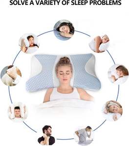 Contour Neck <b>Pillow</b> High Elastic <b>Memory</b> Foam With Antibacterial Cooling Fabric - Product Image 5