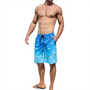 <b>Mens</b> Swim Trunks Printed Back Neck Logo Swimwear Beach <b>Shorts</b> Quick Dry 9 Inch Mesh Lining Drawstring Closure 100% Polyester - Product Image 6
