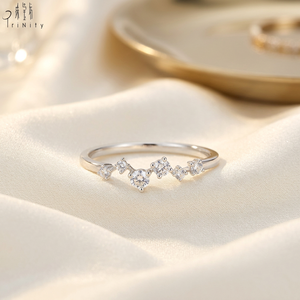 Proveedor Mayorista Fabricante de Hong Kong Exporta Joyería Fina de Uso Diario Anillo de Oro Blanco Sólido de 18K con Diamantes Naturales Reales - Product Image 6