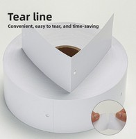 Étiquettes suspendues personnalisées de luxe imprimables en rouleau pour vêtements, étiquettes en papier cartonné perforées pour vêtements