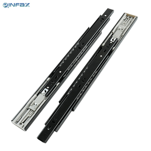 Gold <strong>Supplier</strong> Factory Wholesale 3 Section Extension Telescopic Guide <strong>Rail</strong> Runner Hydraulic Ball Bearing 45mm Drawer <strong>Slide</strong> - Product Image 4