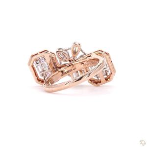 Bague en or sertie de diamants de qualité supérieure pour femmes, élégante, luxueuse, cadeau de fiançailles, de mariage, bijoux fins, style brillant - Product Image 3