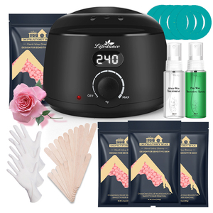 Kit de cire dépilatoire naturelle Lifestance pour usage domestique, sans douleur, sans bandes, kit d'épilation à la cire pour femmes et hommes - Product Image 1