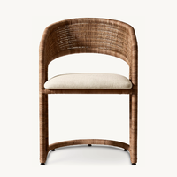 Chaises de maison de haute qualité meubles siège en tissu fauteuil de salle à manger en rotin