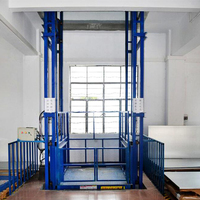 Elevador de Carga Industrial de 10 m y 10 t, Elevador Hidráulico de Mercancías, Plataforma Elevadora Vertical para Almacén