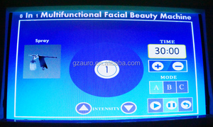 Máquina de belleza multifunción AURO AU-8210 de alta calidad con cepillo rotatorio, pulverizador ultrasónico de oxígeno y limpieza facial galvánica para lifting de piel. - Product Image 3