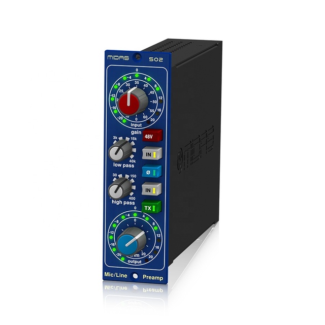 Midas 502 V2 Microphone Preamplifier Module with Classic XL4 Filters Studio Pa Sound System Music Equipment