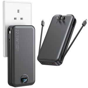 พาวเวอร์แบงค์ 20000mAh 22.5W ชาร์จเร็ว พร้อมสายชาร์จในตัวและปลั๊กไฟ - Product Image 1