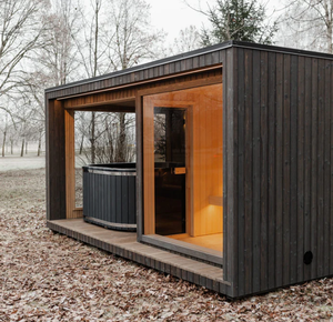 <span class=keywords><strong>Sauna</strong></span> Eléctrica Moderna para Exteriores, Bañera de Inmersión en Frío, Calefacción de <span class=keywords><strong>Madera</strong></span>, Construcción Sólida de Cedro Rojo para Uso Comercial - Product Image 4
