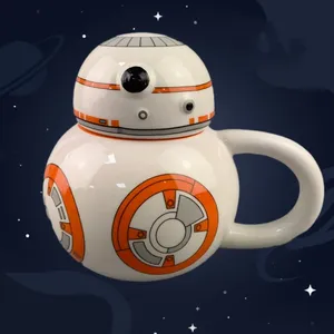 Hot Sale Cartoon Kid Star 3D Wars Darth Vader Robot Ceramic Cup Coffee Mug Office Milk Tea Ceramic Cup Gift Coffee Mug with Lid