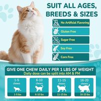 Prévention contre les puces et les tiques pour chats, comprimés à mâcher doux et sûrs avec vitamines et minéraux pour soutenir le système immunitaire et la santé de la peau/du pelage, toutes races et âges