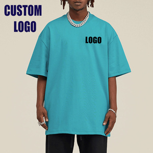 Customized High Quality Cotton 425gsm O-Neck Tshirt Print Wholesale Homme T Shirt Plain Casual Short Sleeve T-Shirts For Men - Product Image 2