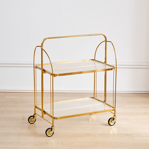 Hot bán kim loại phòng khách giỏ hàng với bánh xe 3 Tier lưu trữ nhà bếp Xe đẩy cán giỏ hàng - Product Image 6