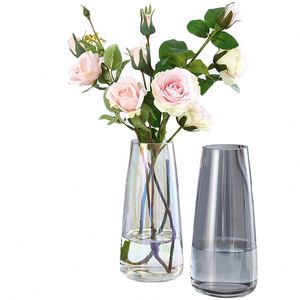 Vaso in Vetro Trasparente Nordic Aurora <span class=keywords><strong>Magic</strong></span> Color Advanced Sense a Sette Colori per Composizioni Floreali da Tavolo Semplice - Product Image 1