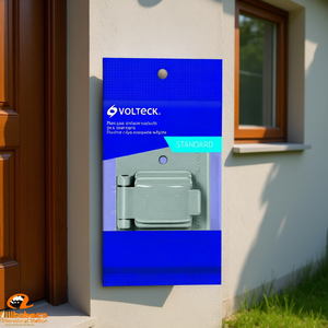 Plaque murale à prise unique Volteck pour extérieur, couvercle en polycarbonate étanche, indice de protection IP65, 125V 15A, conception standard pour les résidents - Product Image 2