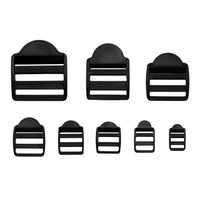 Boucle de serrage en plastique POM à 4 fentes pour sangle, boucle coulissante en plastique pour sac à dos, sac d'école, sac de camping, accessoire de bagage