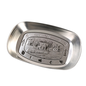 Bandeja ovalada de acero inoxidable Master Gu para frutas y aperitivos, estilo simple, uso doméstico - Product Image 5