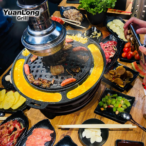 Griglia <span class=keywords><strong>BBQ</strong></span> Coreana Rotonda in Ghisa da 380mm, Fornello da Tavolo per Barbecue a Carbone, per Uso Commerciale e Domestico - Product Image 5