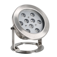 Lampu Kolam Renang LED Stainless Steel Tahan Air IP68 12V 24V Warm White untuk Lanskap, Lampu Sorot Bawah Air untuk Air Mancur