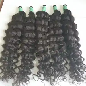 Vente en gros de qualité supérieure Extensions de cheveux 100% vierges indiens Remy Cuticules Fahma Cheveux humains Deep Wave alignés - Product Image 1