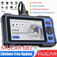 Outil de diagnostic automobile MUCAR 682 2026, scanner OBD2, lecteur de codes de réinitialisation pour tous les systèmes (20+), lecteur de codes de réinitialisation